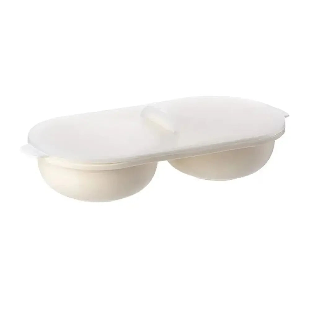 "Microwave Egg Poacher and Boiler, Double-Cup Egg Maker, Clear Water Lotus Egg Mold, Kitchen Gadget for Perfectly Cooked Eggs, Hot Spring Egg Maker, Convenient Cooking Tool"