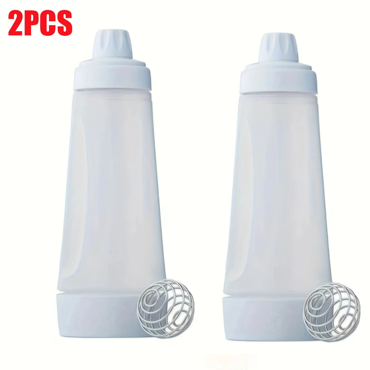 Pancake Batter Mixer Bottle with Blender Ball Wire Whisk, Ideal for Baking Pancakes, Cupcakes, Muffins, Crepes, and More, Made of Durable Plastic, Convenient Kitchen Gadget