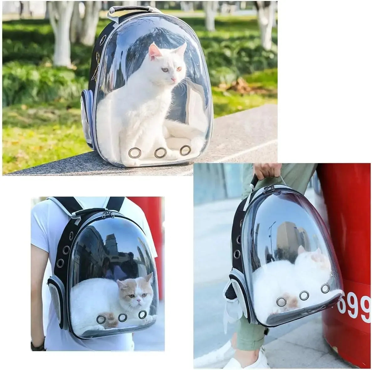 ZereBell Cat Pet Carrier Backpack - Transparent Capsule Bubble Design