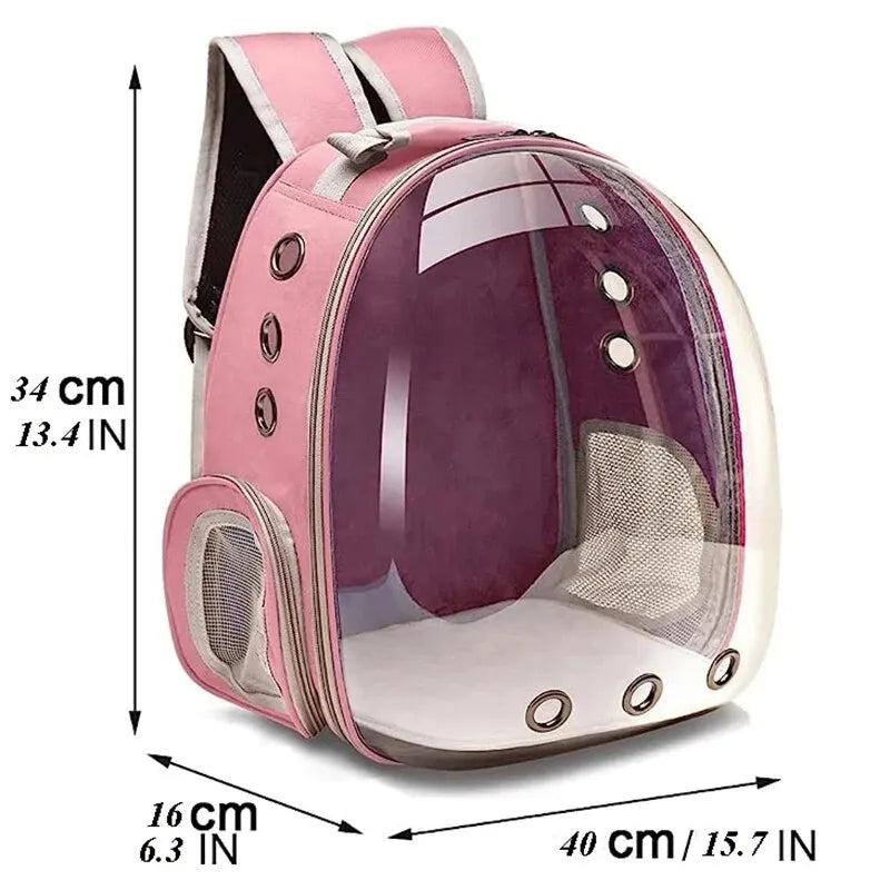 ZereBell Cat Pet Carrier Backpack - Transparent Capsule Bubble Design